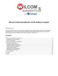 Wilcom Embroiderystudio E3 0k Software Update Manualzz Com
