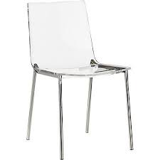Chiaro Clear Chair Nickel Reviews Cb2 Clear Dining Chairs Dinning Room Chairs Clear Chairs