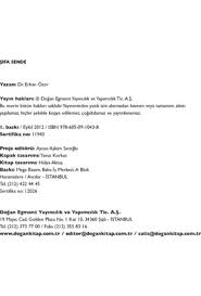 Doğan Kitap Erhan Özer Kitaplar ve Ürünleri