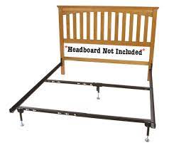 Black adjustable bedframe headboard footboard hook on bed rails. Twin Headboard Hook On Rail Set For Beds Without A Footboard