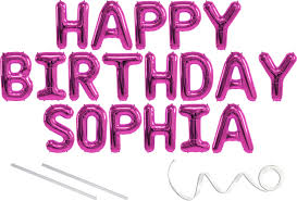 Check spelling or type a new query. Sophia Happy Birthday Mylar Balloon Banner Pink 16 Inch Letters Includes 2 Straws For Inflating String For Hanging Air Fill Only Does Not Float W Helium Great Birthday Decoration Walmart Com Walmart Com