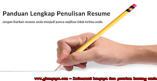 Cara Buat Resume Contoh Resume Lengkap Terbaik Resume Need A Job Job