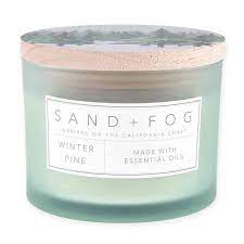 Sand Fog 12 Oz Winter Pine Jar Candle With Wooden Lid Bed Bath Beyond Candle Jars Winter Candle Sand Candles