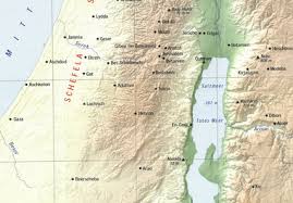 Im randbereich etwas gebräunt und minimal fleckig. Israel Palastina Jordanien