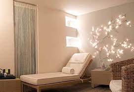 Usually, such spa decorating ideas pictures look weird in the interior décor, but if the whole room is dedicated to this theme, they look. Liking That Funky Lighting Spa Room Decor Massage Room Decor Spa Treatment Room