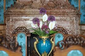 The table is white but the chairs are green and have the shape of petals.its beautiful shape and color create a positive atmosphere. Flowers Flower Pot Plant Flower Composition Dining Table Bouquet Turquoise Pikist