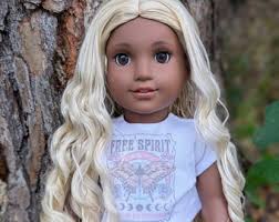 OOAK Custom American Girl Doll Anya White Blonde Hair Brown Eyes Lightest  Skin Tone Joss Mold Anna Freckles