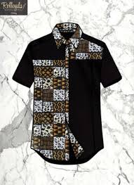 Chemise pagne homme décontractée 100% coton. Chemises Wax Homme Hauts Africains Dashiki Et Kente Afrikrea