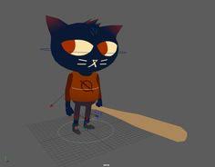I Made A 3d Model Of Mae From Night In The Woods Testing Automatic Rigs And Such Because I Needed A G Night In The Wood Quirky Illustration Character Design