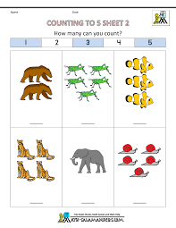 preschool counting worksheets counting to 5