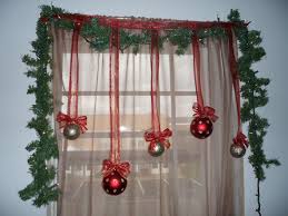 Decorating Idea Christmas Balls And Ribbon In The Window Easy Tutorial Only N Christmas Window Decorations Bright Christmas Decorations Christmas Decor Diy