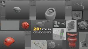 20 Styles Of 3d Modeling In 20 Minutes Blender Tutorial 3d Modeling Tutorial 3d Drawings