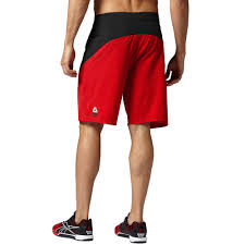 Reebok Mens Crossfit Cordura Ii Training Red Black Shorts