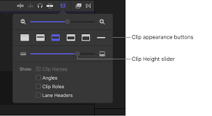 adjust timeline clip appearance in final cut pro apple support