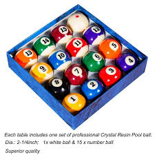 Japer bees pool balls set billiard balls pool table balls regulation size and weight 4.6 out of 5 stars 547 # 1 best seller in billiard balls. Rack Standard Size 2 25in Premium Billiard Pool Balls Complete 16 Ball Set Rack Pool Tables