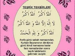 Teşri tekbirleri kurban bayramının vücuplarıdır.ramazan bayramında teşrik tekbiri yoktur.kurban. Kurban Bayraminda Tesrik Tekbirleri Islam Dergisi