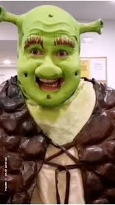 Shrek has the most complicated make up of the entire show! Watch Scott  Riley ‘Ogre Up’ to play this iconic role! , MUA: Emma Sutcliffe  @_phoeberg_art_ @miranda.fordham , Actor: Scott Riley