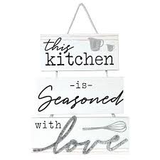 kitchen is seasoned with love wall art