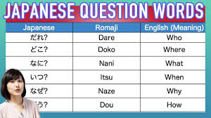 Great list and fabulous tie in of some common japanese grammar and words in anime. Japanese Question Words Who What Where When Why And How