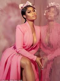 Nicki minaj shows off her ample curves and peachy posterior in a skintight pink latex bodysuit as she hits the mtv vmas. Nicki Minaj Stuns In The New Issue Of Harper S Bazaar Nicki Minaj Pictures Nicki Minaj Photos Nicki Minaj Outfits