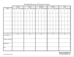 Free Printable Homework Chart From Homework Chart
