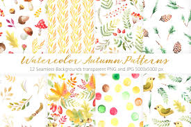 New users enjoy 60% off. Watercolor Autumn Patterns Vol 2 In Patterns On Yellow Images Creative Store