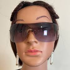 Armani Exchange Oversize White Shield Sunglasses Unisex