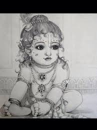Baby Krishna Drawing Krishna Drawing Art Indian Art Paintings