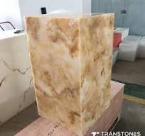 Big Slab Stone Customized Translucent Artificial Onyx Light Box