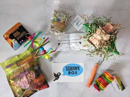 Squawk Box Subscription Review August 2018 Hello Subscription Subscription Boxes Box Bird Treats