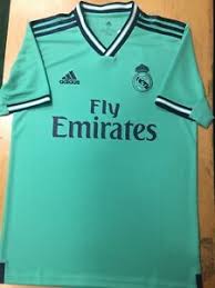 Shipped with usps priority mail. Adidas Real Madrid Third Jersey 2019 20 Mint Blue Stadium Cut Size Large Only Ebay