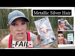 Metallic dyes derive their color from  metallic salts. Schwarzkopf Got2b Metallic Silver Hair Dye Review Dying Brown Hair Silver Experiment Fail Youtube