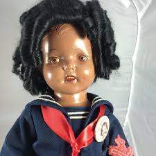 Antique Composition Black Shirley Temple LAL Doll W Tagged Ideal Outfit &  Pin!