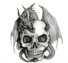 Skul End Snake Art Designs Tattoo Hunter Skull Tattoo Design Snake Art Simple Dragon Drawing