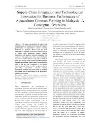 Fish farming business is a very profitable business to operate in zimbabwe. Pdf Supply Chain Integration And Technological Innovation For Business Performance Of Aquaculture Contract Farming In Malaysia A Conceptual Overview