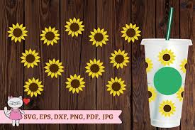 Download Sunflower Svg Starbucks Cold Cup 24 Svg Tumbler Svg 1251816 Cut Files Design Bundles