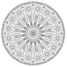 In these designs, there are little details, complex and well drawn patterns, . Complex Mandala With Flowers Mandalas Adult Coloring Pages