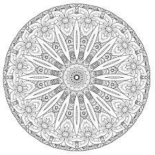 In these designs, there are little details, complex and well drawn patterns, . Complex Mandala With Flowers Mandalas Adult Coloring Pages
