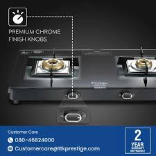 Prestige Vectra Glass Top 2 Burners Gas