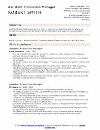 Assistant Production Manager Resume Samples Qwikresume