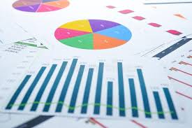 Charts Graphs Paper Financial And Business Concept Stock