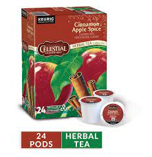 Celestial Seasonings Cinnamon Apple Spice Herbal Tea K Cup Pods 24 Ct Walmart Com In 2021 Spiced Apples Cinnamon Apples Celestial Seasonings