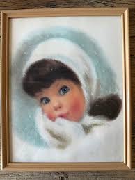 Vintage Northern Tissue Frances Hook American Beauties Girl and Infant  Prints