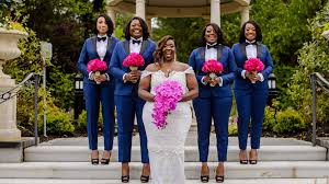 Bridesmaids are members of the bride's party in a western traditional wedding ceremony. 14 Photos Of Bridesmaids Rocking Pants And Looking Chic As Hell Huffpost Life