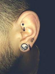 Piercing Ear Men Gauges 59 Best Ideas Men S Piercings Guys Ear Piercings Double Ear Piercings