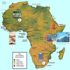 One range is the atlas mountains that extends from southwestern morocco along the mediterranean coastline to eastern. Jungle Maps Map Of Africa Landforms