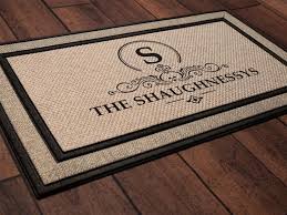 Monogram Custom Family Last Name Doormat Welcome Mat Etsy In 2020 Monogram Door Mat Door Mat Custom Doormat