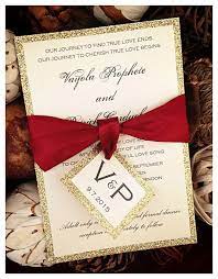 Wedding Invitation Apple Red And Gold Glitter Wedding Invitation With Monogram Ribb Glitter Wedding Invitations Christmas Wedding Invitations Red Gold Wedding