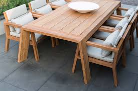 teun teak low dining set royal design exclusieve buitenmeubelen houten eettafels tuinmeubilair tuintafels