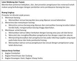 Sop Restoran Rumah Makan Format 6 Contoh Lengkap Restoran Makanan Keuangan